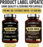 Black Maca Root 50:1 Extract 37,500mg – 60 Capsules Organic Peruvian Maca Peruana Supplement for Men | High Potency Energy, Mood & Performance Support | Vegan, Non-GMO
