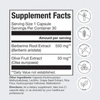Humann Berberine Complex – Berberine Supplement for Metabolic & Cholesterol Support with Olive Leaf Extract, 60 Capsules