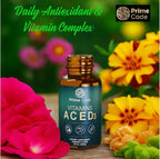 Prime Code Liquid Vitamin A Supplement for Women & Men with Vitamin C E and D3, Vitamin A C E D3 Drops for Adults, Non-GMO, Faster Absorption & Immune Support, Natural Orange Flavor Drops