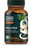 Gaia Herbs Maca Root - Caffeine-Free Energy Supplement - Traditionally Used to Support Healthy Energy & Stamina* - Made with Organic Maca Root (Lepidium meyenii) - 60 Vegan Capsules (60 Servings)