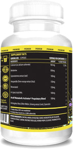 Actif AMPK Advanced Metabolic Activator with 10 Factors, Non-GMO, With Energy Support, 60 Capsules, Made in USA