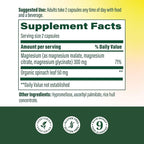 MegaFood Magnesium Glycinate, Citrate & Malate 300mg Supplement - Highly Absorbable Blend to Support Heart, Nerve Health & Relaxation, Triple Magnesium Complex Supplement, 120 Capsules (60 Servings)