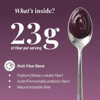 High Dietary Fiber Prebiotic Gel Formula — 100% Natural & Clean Label — Plant-Based Psyllium Husk & Inulin Complex — Keto Friendly, Vegan, No Added Sugar — Elderberry, 16 oz