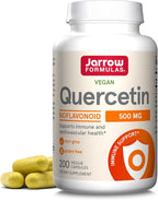 Jarrow Formulas Quercetin 500mg Capsules - 200 Veggie Caps - Supports Antioxidant Status, Cardiovascular Health & Immune Health - 200 Servings