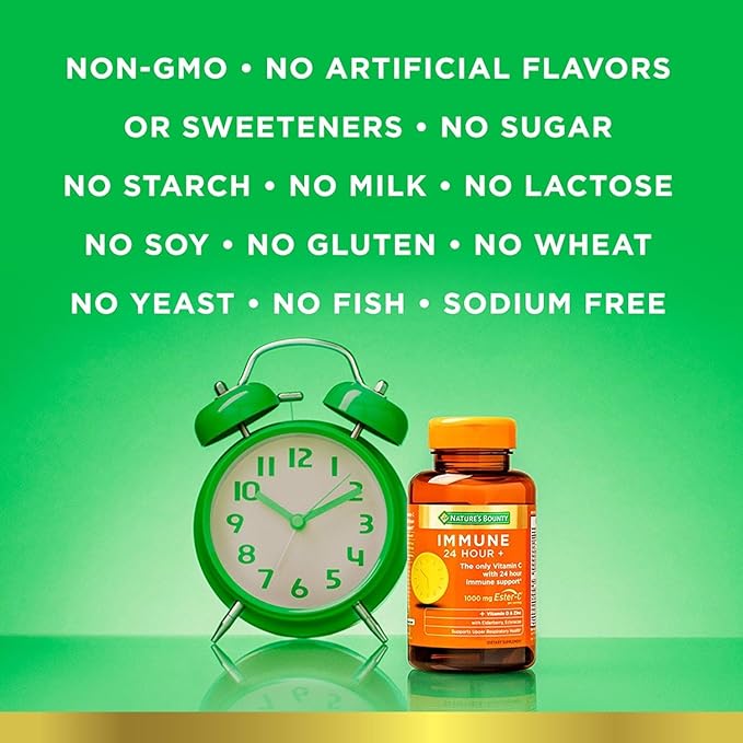 Nature’s Bounty Immune 24 Hour Immune Support Softgels, 1000mg Vitamin C, 120 Ct