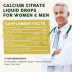 Calcium Citrate Liquid Drops, Calcium Citrate 1200 mg with Vitamin D3 & K2 Supplements for Women & Men, High Absorption for Support Bone Muscle & Teeth Health - Pineapple Flavor - 4 pc - 30 ml Each