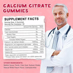 (2 Pack) Calcium Citrate 1200mg with Vitamin D3 Supplements Gummies for Women & Men, Calcium Gummies with Vitamin D3 K2, High Absorption for Bone Muscle Healthy- Peach Flavor- 60 Day Supply