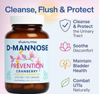 Cranberry Pills for Women with D-Mannose - D Mannose Supplements for Women + Cranberry Supplement - Daily Urinary Support, Bladder Comfort & pH Balance - 120 Veggie Capsules