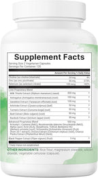 Liver Advanced+, 480 Veggie Capsules | 20-in-1 Complex + Milk Thistle, Dandelion, NAD, NAC, ALA, TUDCA, Glutathione, Artichoke, Turmeric, & Astragalus | Non-GMO, Gluten Free