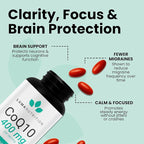 Luma Nutrition CoQ10 400mg Softgels - High-Absorption Coenzyme Q10 - Co Q-10 200mg / 400mg Per Serving - Heart Health - 60 Liquid Softgels
