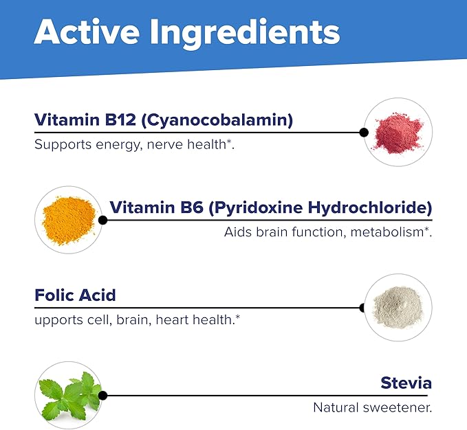 Superior Source No Shot Vitamin B-12 Cyanocobalamin 1000 mcg, B-6, Folic Acid & Vitamin D-3 1000 IU - Supports Energy, Brain, Heart, & Bone Health - 100 Sublingual Dissolving Tablets