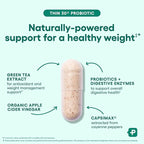 Physician's CHOICE Probiotics for Weight Management & Bloating - 6 Probiotic Strains - Prebiotics - Key ingredient Cayenne - Supports Gut Health - Weight Management for Women & Men - Green Tea - 84 CT