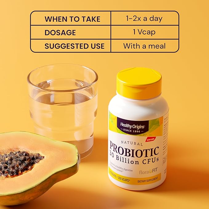 Healthy Origins Probiotic 30 Billion CFUs, 60 Veggie Capsules - 8 Clinically Studied Strains Including Lactobacillus & Bifidobacterium - Supports Microbiome, Gut & Immune Health- 2 Month Supply