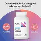 PureFormulas Pure Eye Support | Lutein and Zeaxanthin Supplement - 90 Vegetarian Capsules