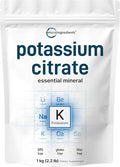 US Origin Potassium Citrate Powder, 1 KG (35 Ounce) | Essential Hydration Electrolyte Supplement | Vegan Friendly
