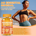 Magnesium Glycinate Gummies 600mg, Chewable Sugar Free Potassium Magnesium Supplements for Adults, Men and Women, Vitamin D, B6 and CoQ10 for Sleep, Relaxation, Brain & Muscle, 120 Gummies