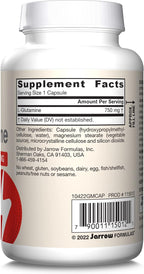 Jarrow Formulas® L-Glutamine 750 mg, Dietary Supplement, Immune and Muscle Support, 120 Veggie Capsules, Up to 120 Day Supply