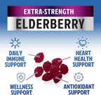 Elderberry Immune Support Gummies - 3X Strength Sambucus Elderberry Gummy with Vitamin C, D3 & Zinc - Nature’s Black Elderberry Extract - Immune Support Supplement for Adults & Kids - 120 Gummies