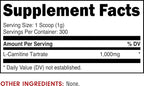 Bucked Up L-Carnitine Tartrate 1000mg Powder, Essentials (300 Servings)