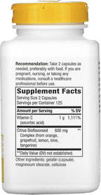 Nature's Way Vitamin C with Bioflavonoids, Immune Support*, High Potency Vitamin C per 2-Capsule Serving, Promotes Collagen*, 1,000 mg per 2-Capsule Serving, 250 Capsules (Packaging May Vary)