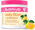 BelliWelli Fiber Supplement for Women & Men - Premium Daily Fiber Powder from Organic Acacia with Added Collagen, Electrolytes & Probiotics-No Bloat, Constipation & Gut Health Support (Yuzu Mandarin)