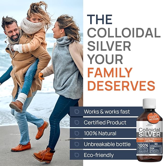 Colloidal Silver Liquid 32 fl oz 30 PPM - Bioactive Hydrosol Silver Water - Natural Immune Support Nano Sol Supplement Solution - Ionic Minerals - Organic Structured Silver