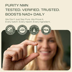 NMN Supplement 1000mg 99% Pure Organic – Cellular Energy & Healthy Aging Support – GMP Certified, Third-Party Tested – 90 Capsules, 45-Day Supply