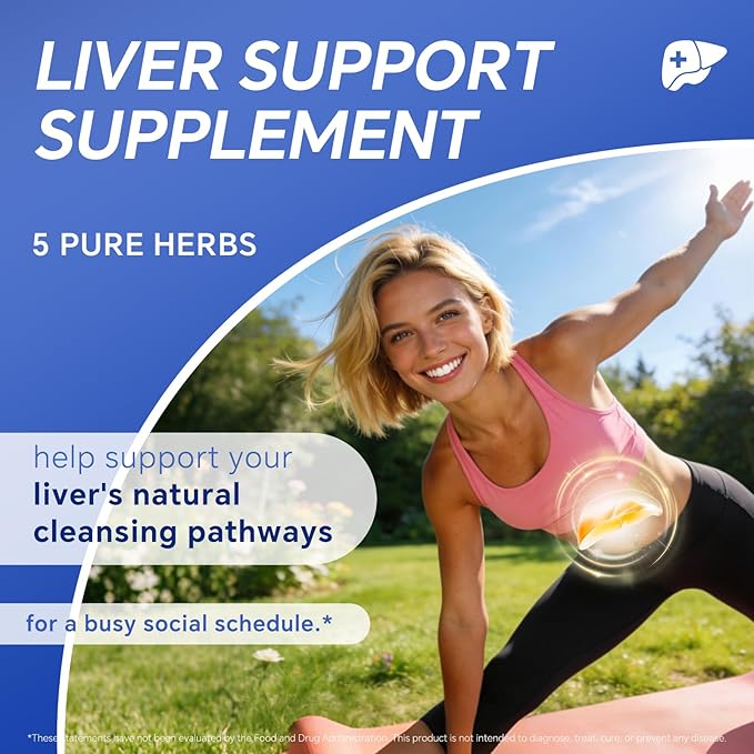 Milk Thistle Liver Support Supplement - 540mg Silymarin Complex with Artichoke, Dandelion Root & Turmeric - Supports Liver Health, Digestion & Metabolism - 60 Capsules
