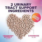 Vaginal Probiotics for Women pH Balance with Prebiotics - 50 Billion CFU - 10 Unique Feminine Strains, Cranberry & D-Mannose for Women's Probiotic Vag Health, Supplement Bottled in USA - 120 Capsules