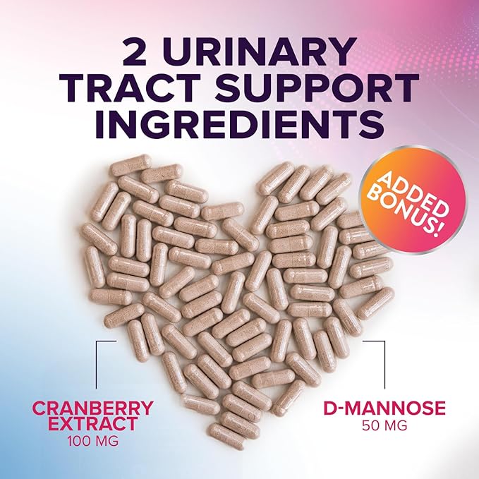 Vaginal Probiotics for Women pH Balance with Prebiotics - 50 Billion CFU - 10 Unique Feminine Strains, Cranberry & D-Mannose for Women's Probiotic Vag Health, Supplement Bottled in USA - 120 Capsules
