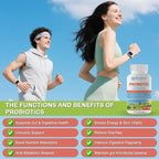 Probiotics 180 Billion CFU 18 Strains for Women & Men, Digestive Health, Gas & Bloating Relief, Immune Support, Shelf Stable, Non-GMO, Gluten Free, 90 Veggie Capsules