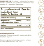 Solgar Magnesium Citrate - 120 Tablets, Pack of 2 - Promotes Healthy Bones, Supports Nerve & Muscle Function - Highly Absorbable - Non-GMO, Vegan, Gluten Free, Kosher - 120 Total Servings