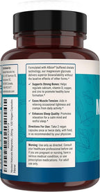 Nested Naturals Magnesium Glycinate Chelate - 200mg Magnesium Supplement for Muscle Cramps, Relaxation, & Sleep Support - 100% Albion TRACCS Buffered Magnesium Glycinate - 3-Pack (360 Vegan Capsules)