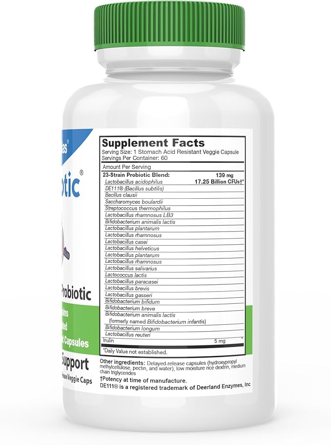 DrFormulas' Best Probiotics for Women & Men | Nexabiotic Multi Probiotic with Saccharomyces Boulardii, Lactobacillus Acidophilus, B. infantis, Prebiotic 60 Count Capsules (Not Pearls)