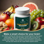 Lion's Mane Mushroom Gummies, 5400mg per Serving*, Brain Health Supplements for Adults, Cognitive Focus Memory Supplement, 60 Count, Superfood Organic Gummies