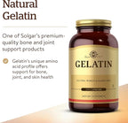 Solgar Gelatin 1680 mg, 250 Capsules - Natural Gelatin - Supports Bone, Joint & Skin Health - Gluten Free, Dairy Free - 83 Servings
