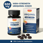 CoQ10 600mg Softgels,Ubiquinol Q10 Coenzyme Supplement,Coq 10 600mg Vitamins Maximum Absorption,Antioxidant Support for Heart Health & Energy