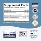 Chelated Zinc Supplements | Zinc Glycinate 30mg | Highly-Absorbable TRAACS Chelated Bisglycinate, Vitamin B6 and BioPerine | Immune Support, Acne & Energy | Non-GMO, Gluten-Free | 120 Capsules