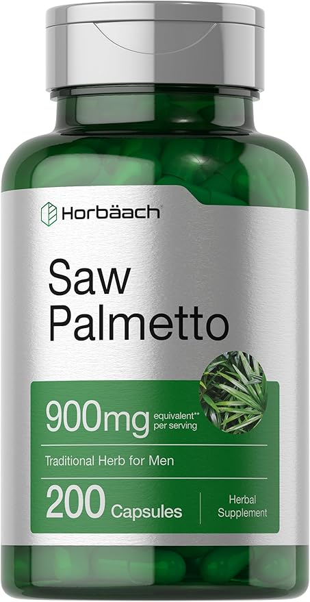 Horbäach Saw Palmetto Extract | 200 Capsules | Non-GMO and Gluten Free Formula | Traditional Herb Supplement | from Saw Palmetto Berries