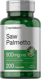 Horbäach Saw Palmetto Extract | 200 Capsules | Non-GMO and Gluten Free Formula | Traditional Herb Supplement | from Saw Palmetto Berries