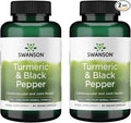 Swanson Premium Turmeric & Black Pepper Antioxidant Supplement for Active Adults Seeking Joint, Digestion, and Circulation Support - Non-GMO, Organic (90 Vegan Capsules, 2 Pack)