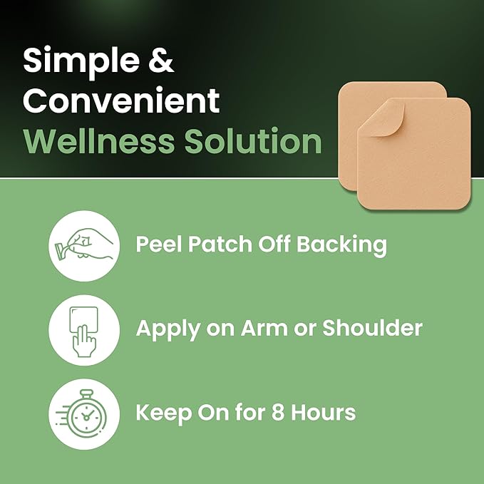 NAD Patches for Women & Men | NAD+ Patch for Energy & Healthy Aging | with CoQ10 & Nicotinamide | 60 Day Supply