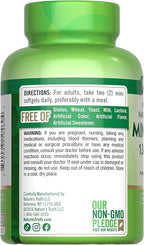 Nature's Truth Mini Fish Oil Omega 3 | 1340 mg | 100 Softgels | Burpless Lemon Flavor | Non-GMO & Gluten Free Supplement