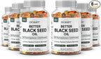 Organics Ocean Better Black Seed Oil Cold Pressed - Pure Nigella Sativa Oil for Immune Support - 5% Thymoquinone - Support Memory, Vitality, and Cellular Health - 6 Pack Bulk Supply