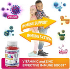 DR. MORITZ Elderberry Gummies for Kids and Adults (2 Pack) - Elderberry Vitamin C and Zinc for Kids Immune Support - Vegetarian, Gluten Free