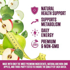 Apple Cider Vinegar Gummies 1000mg per Serving - Sugar Free Max Strength ACV Gummy Vitamins Supplement, Advanced Formula, Vitamin B12 Supports Metabolism & Energy, Keto Friendly, Vegan, 60 Gummies