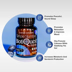 BiotiQuest Simple Slumber Probiotics to Help Improve Sleep Quality and Gut Health, 18 Billion CFU, Non-GMO, and Gluten Free, 30 Capsules