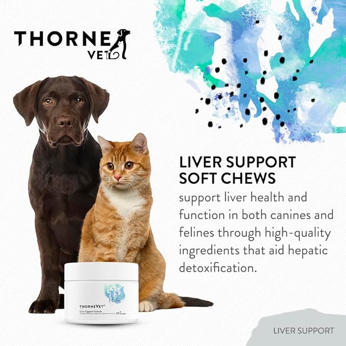 ThorneVET Liver Support – Liver Support for Small Animals: Dogs & Cats, 90 Soft Chews