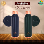 Zandu Copper Bottle (Green): Prepared with 100% Pure Copper | Useful in Promoting Overall Health (Pack of 950 ml)