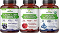 Zazzee Ultimate Anti Aging Antioxidant Bundle | Polyphenol Rich 10:1 Blueberry Extract and Super Concentrated Grape Seed with 20:1 Extra Strength Pomegranate Extract | Non-GMO Vegan & ISO Lab Tested